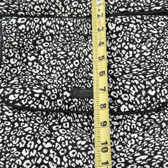 Vera Bradley Black and White Camocat Pattern Crossbody Purse Retired - Picture 5 of 9